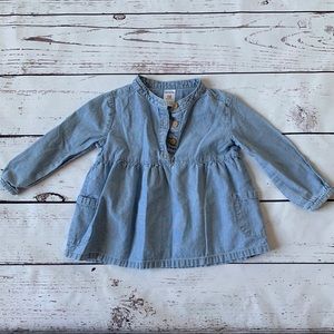 Carter’s Denim Blue Long Sleeve Blouse 18m